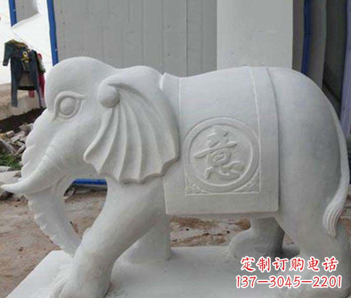 南通传承财富祝福，大理石招财大象雕塑