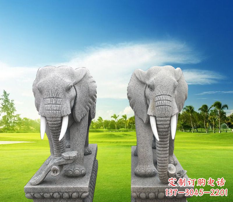 南通精美大象雕塑，招财进宝