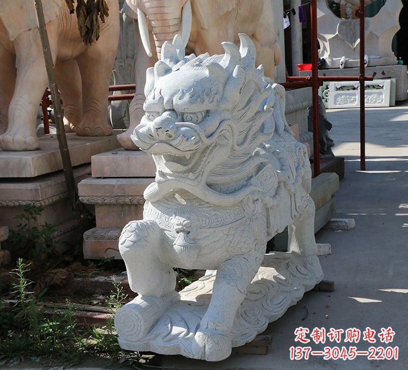 南通大理石镇宅——麒麟雕塑