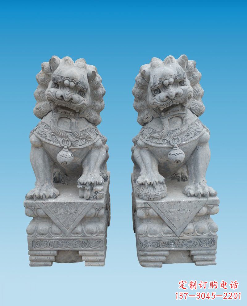 南通精致雕刻的大理石狮子雕塑