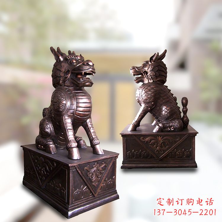南通麒麟铜雕 加持门庭安宁