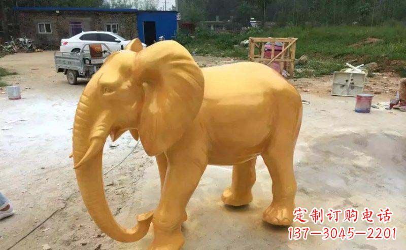 南通大象玻璃钢仿铜动物雕塑
