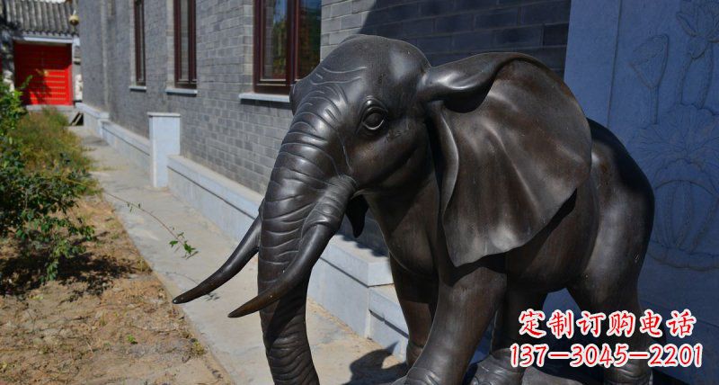 南通优雅大象铜雕