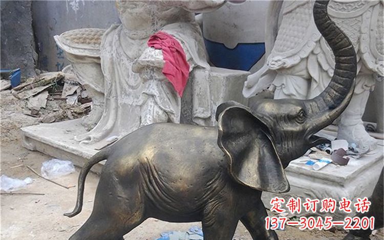 南通精美大象铜雕