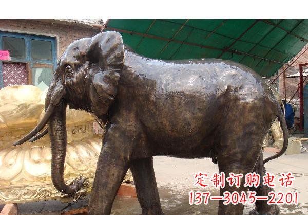 南通精美大象铜雕塑