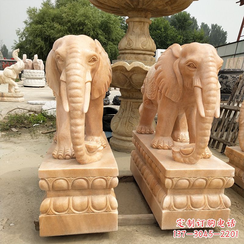 南通大象石雕艺术品