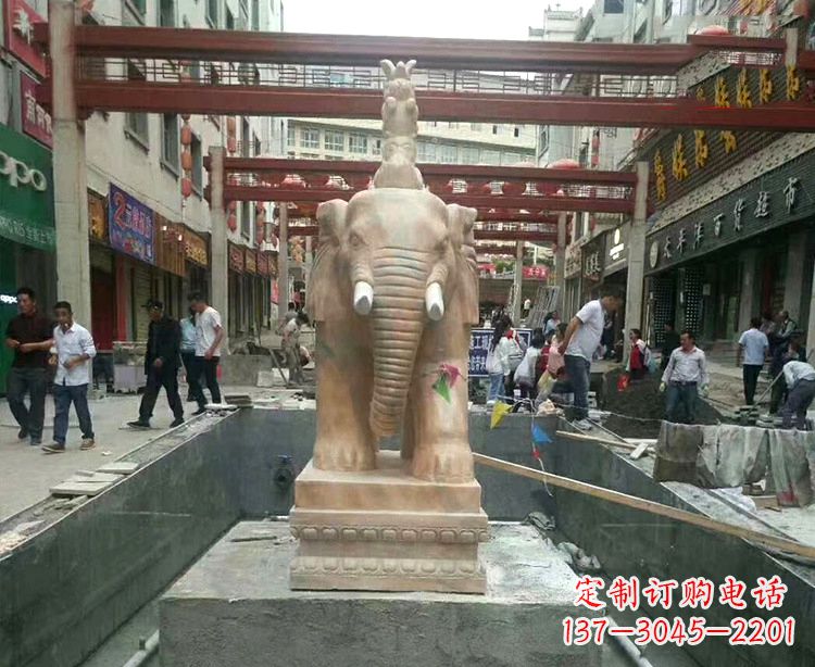 南通优雅活泼的大象石材雕塑
