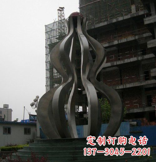 南通优雅大气的不锈钢葫芦雕塑