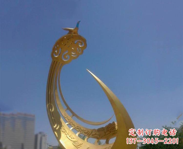 南通不锈钢创意凤凰雕塑