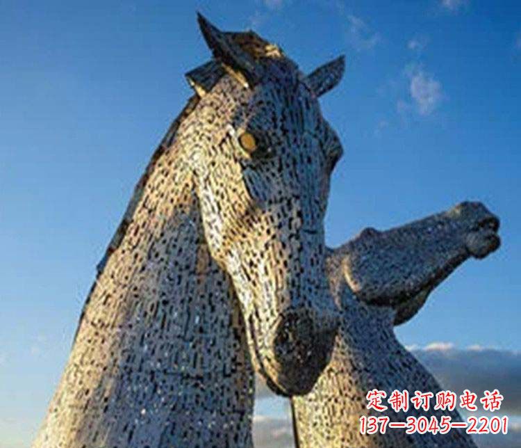南通大型不锈钢抽象马雕塑
