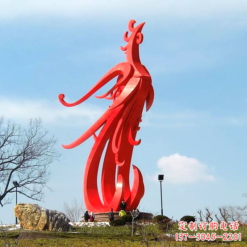 南通凤凰不锈钢雕塑,增添景区魅力