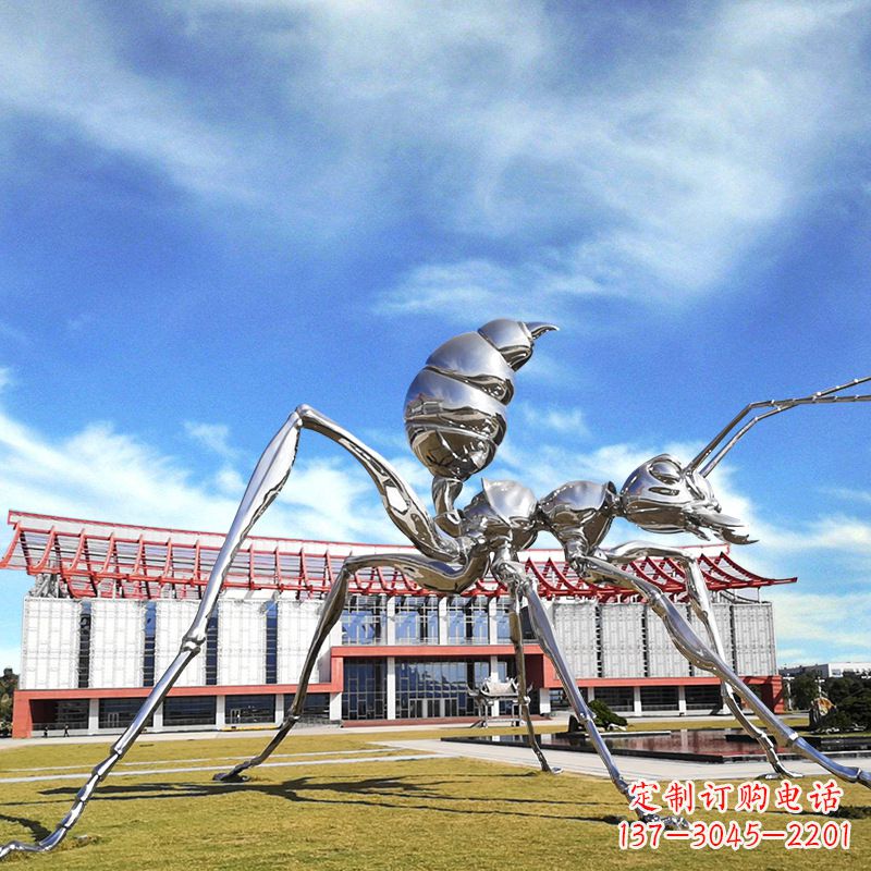 南通大型不锈钢蚂蚁雕塑精工制作,绵延传奇