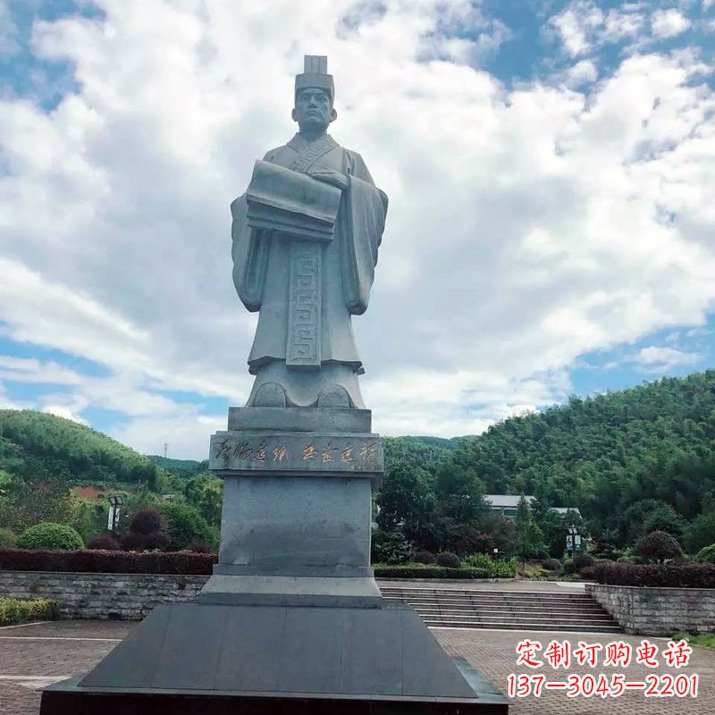 南通大型蔡伦石雕像-景区广场历史文化名人雕塑