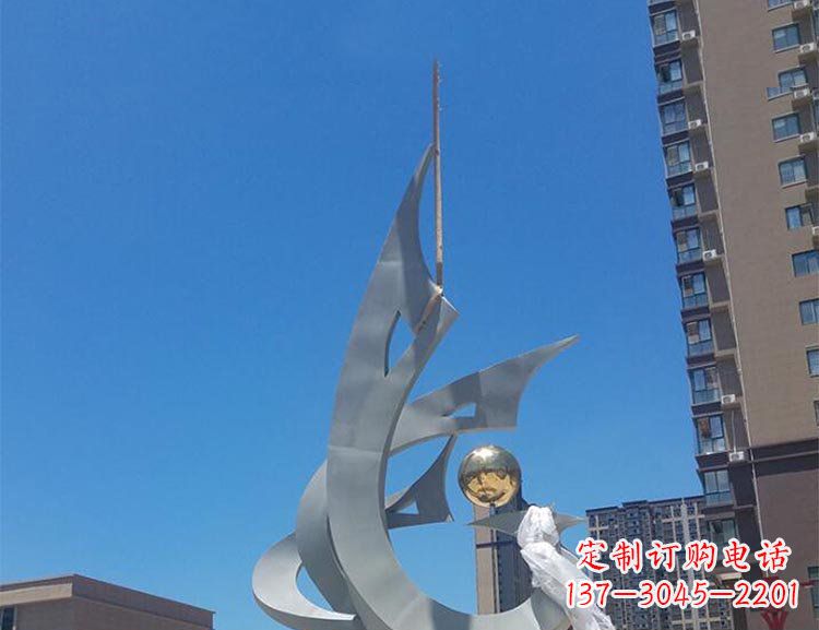 南通精美特大不锈钢凤凰雕塑