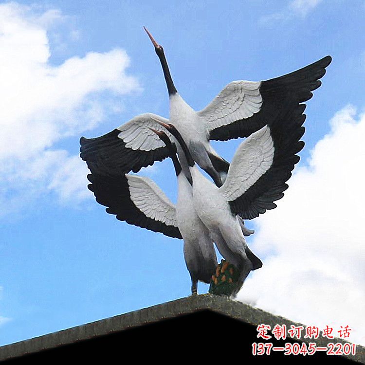 南通仙鹤玻璃钢景观动物雕塑