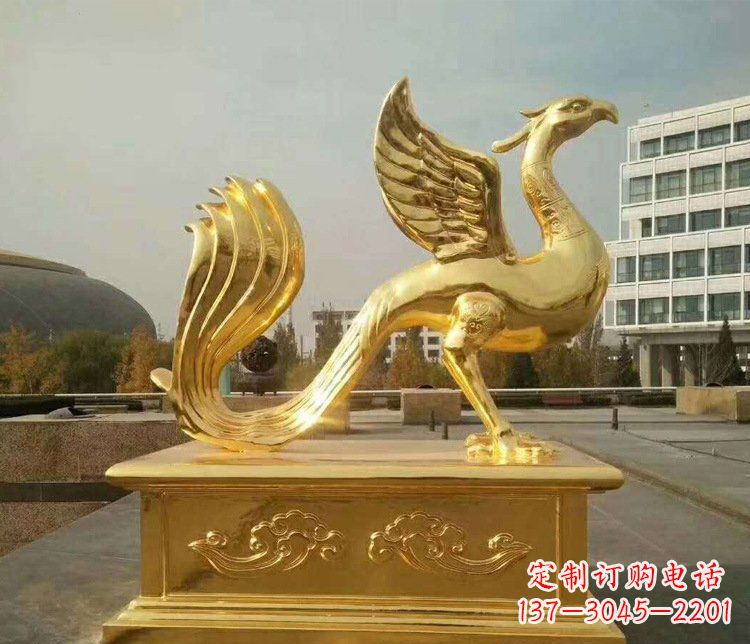 南通大型凤凰动物铜雕塑