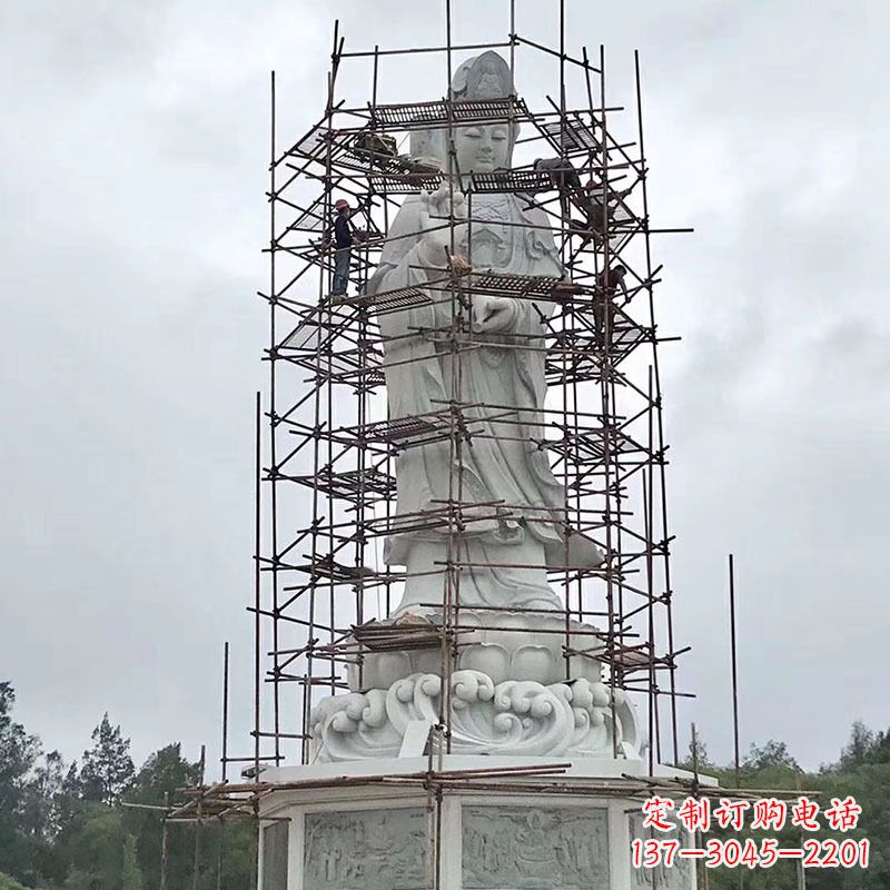 南通大型汉白玉观音菩萨石雕