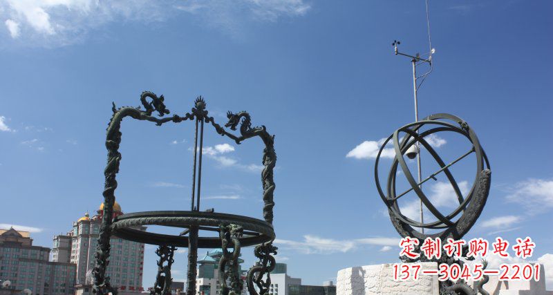 南通大型浑天仪广场景观铜雕