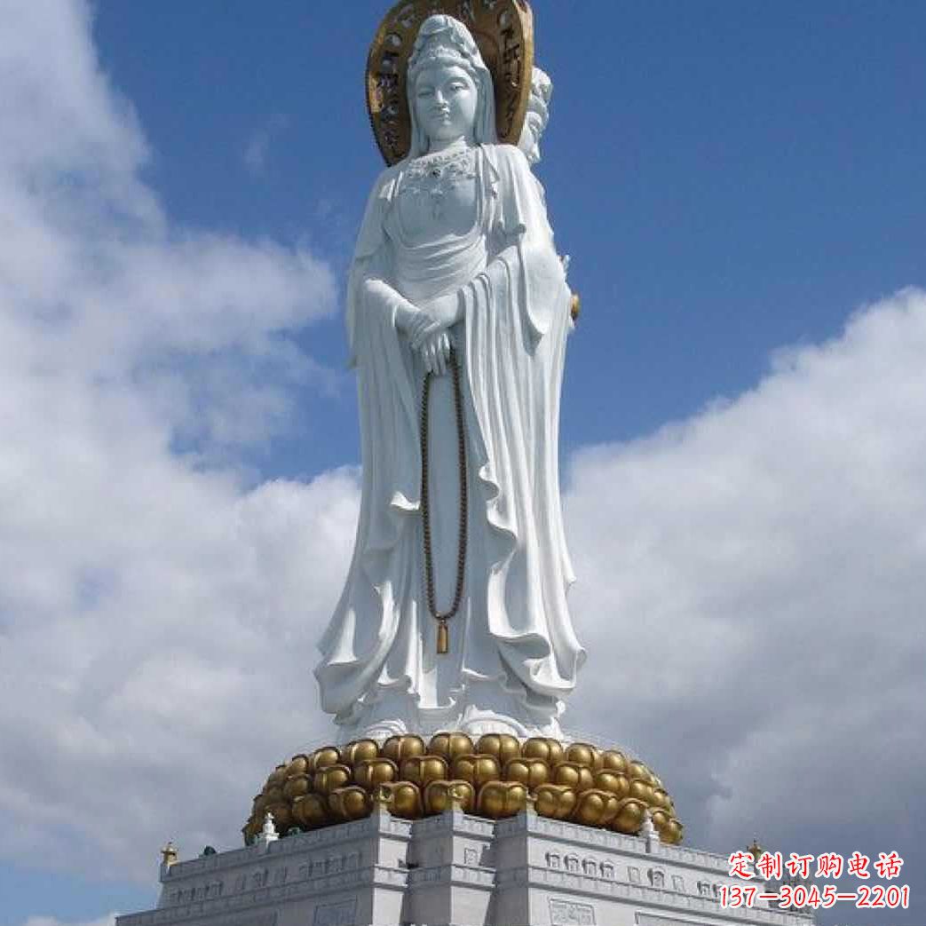 南通大型三面观音菩萨石雕