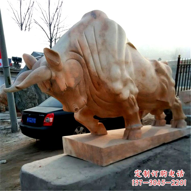 南通大型石雕开荒牛劲牛动物雕塑