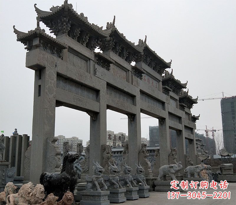 南通精美仿古牌坊石雕