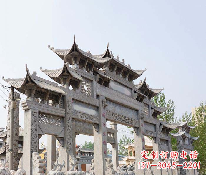 南通特大型五门石雕牌楼