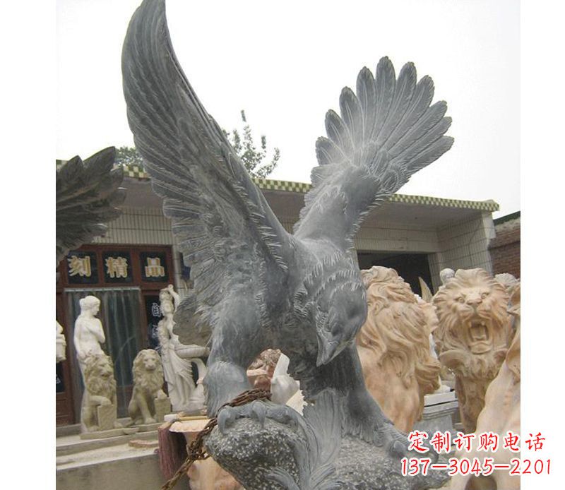 南通中领雕塑神秘的老鹰石雕
