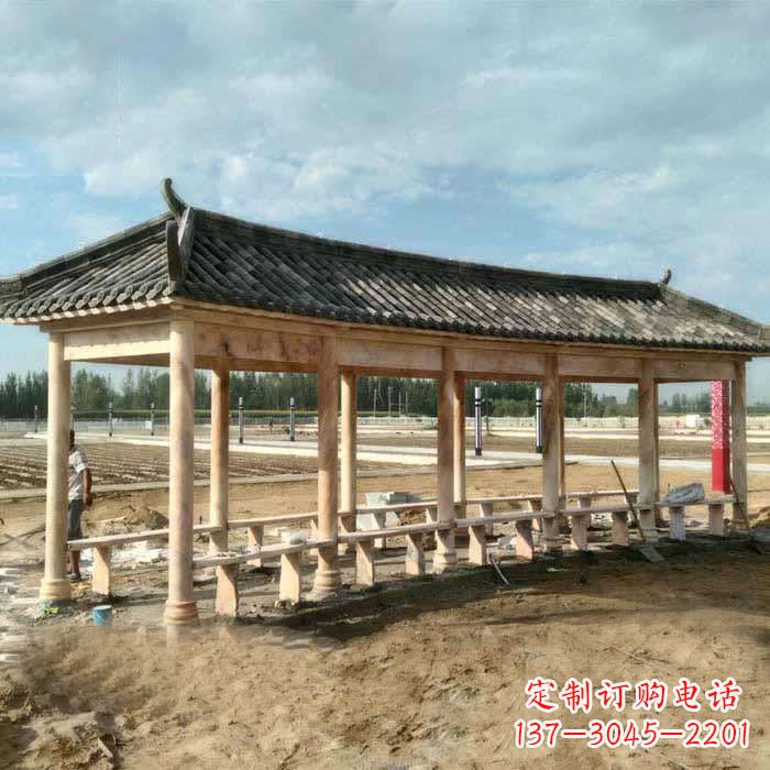 南通华丽精美的瓦石长廊雕塑