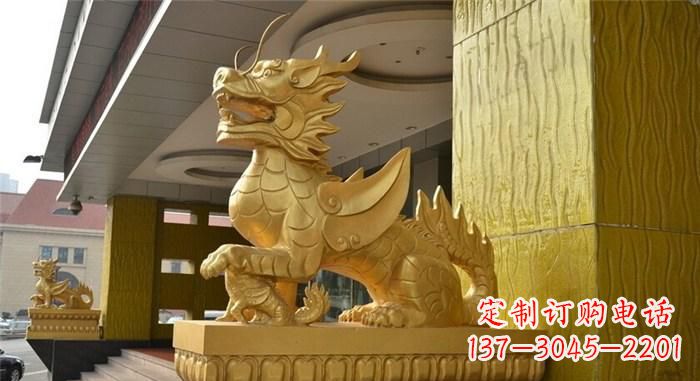 南通精美麒麟铜雕,展现神秘之美