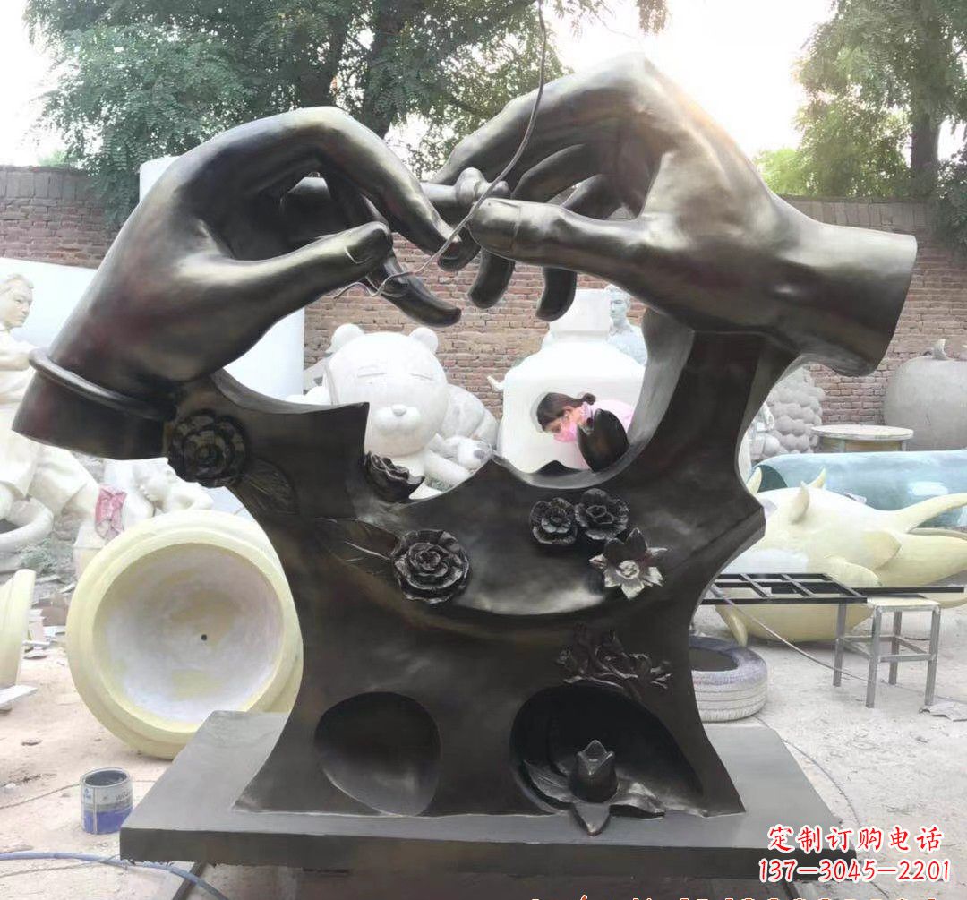 南通精美铜戒指雕塑