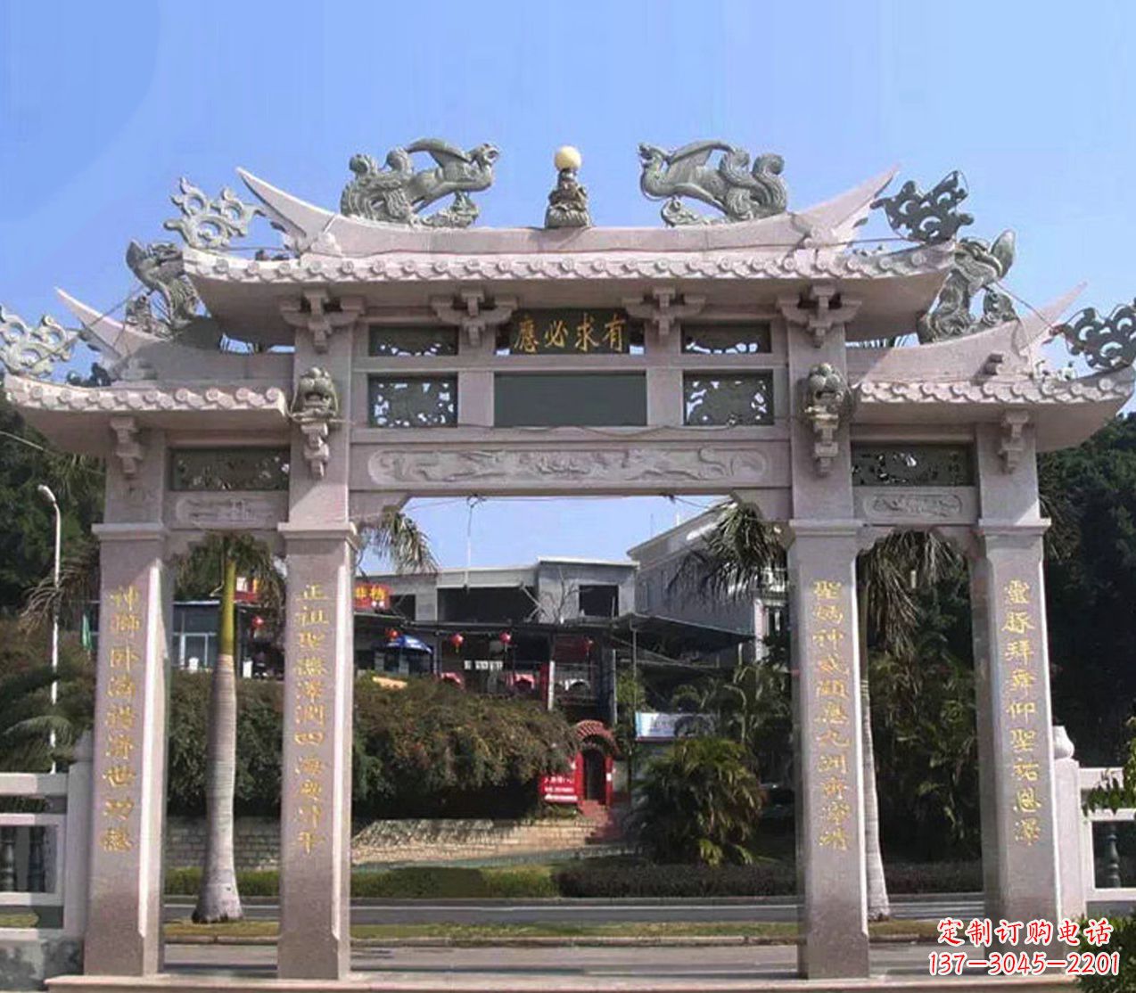 南通精美石雕牌坊雕塑——传承文化的艺术精品