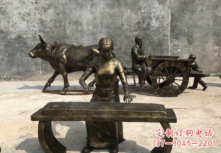 南通精美绝伦的古筝铜雕