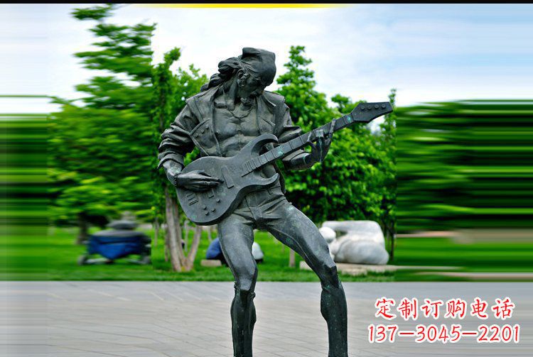 南通铜雕吉他景观雕塑