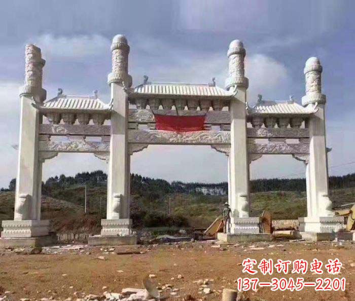 南通 道路大理石牌坊雕塑