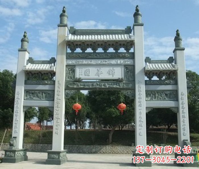南通道路三门石牌坊 (2)