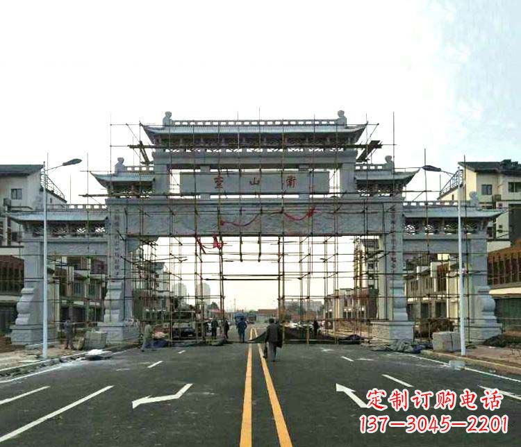 南通道路三门石牌坊石雕