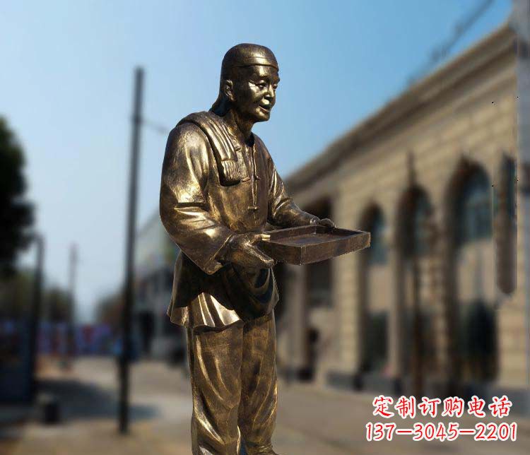 南通店小二人物铜雕1