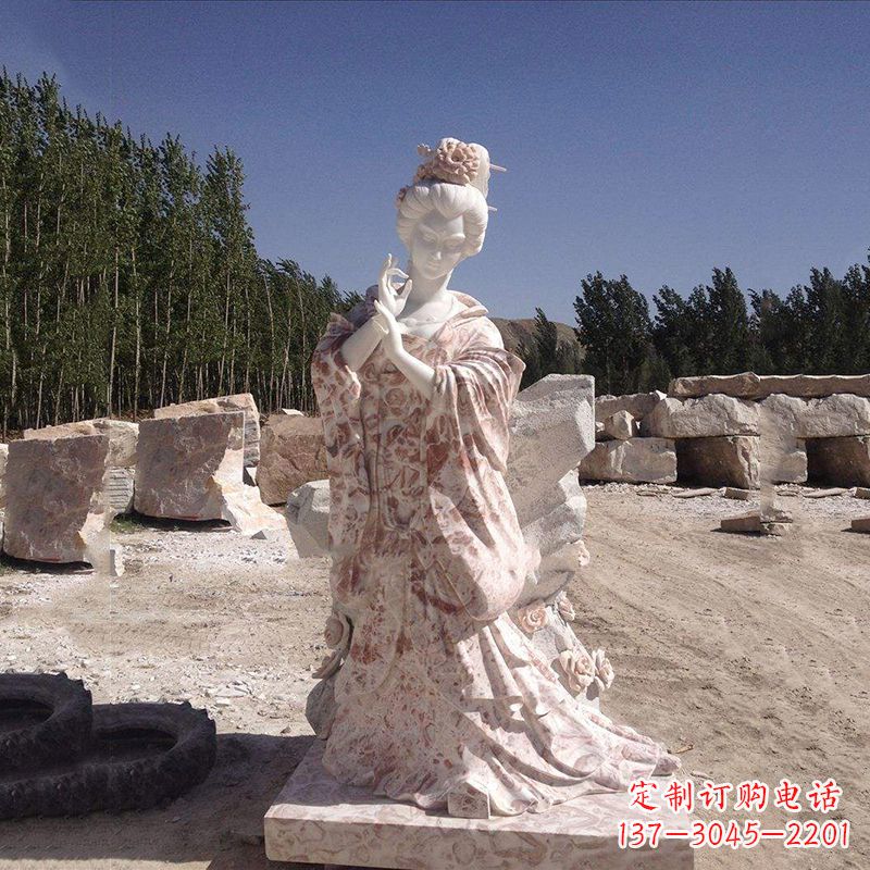 南通貂蝉石雕塑像-