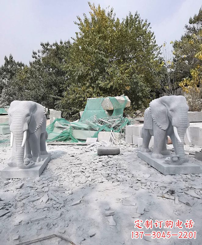 南通优雅精美大象石雕