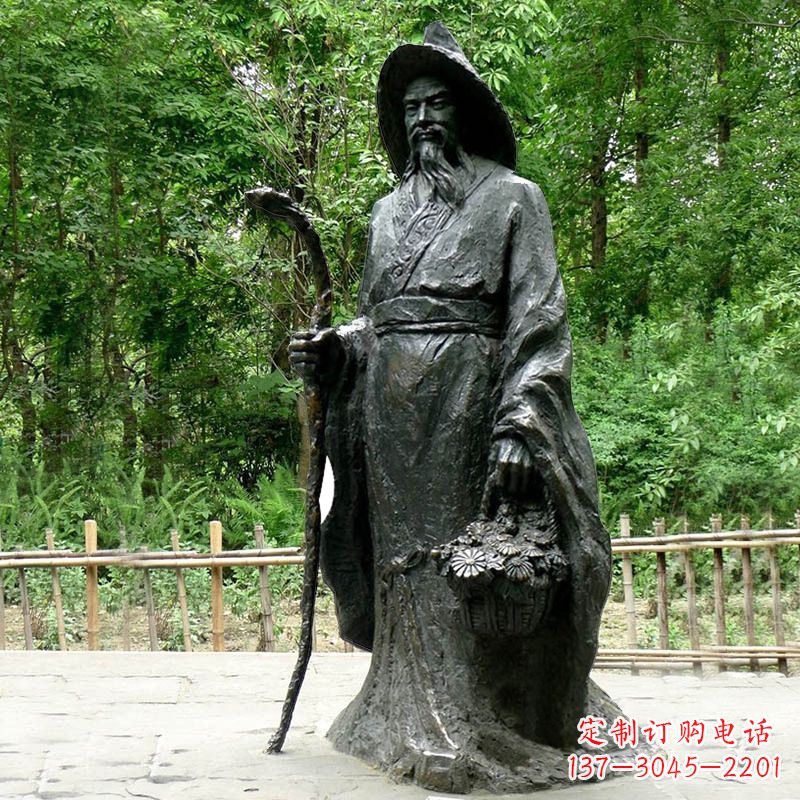 南通东晋著名诗人铜雕陶渊明雕像