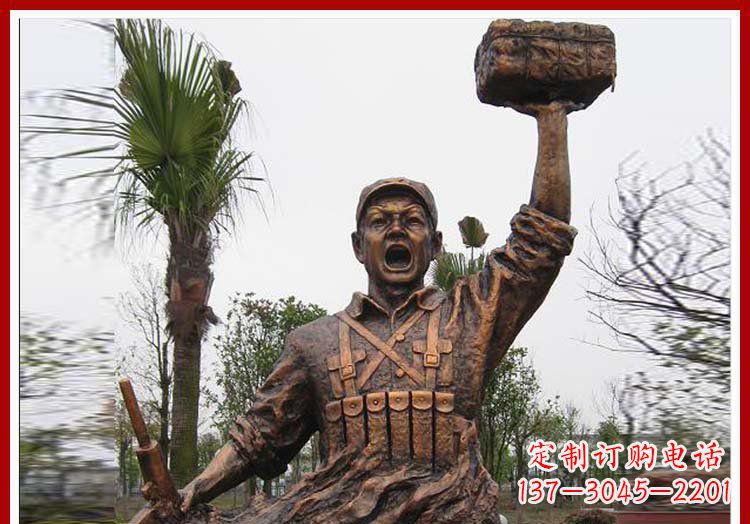 南通董存瑞英雄模范铜雕——艺术之美的匠心细作