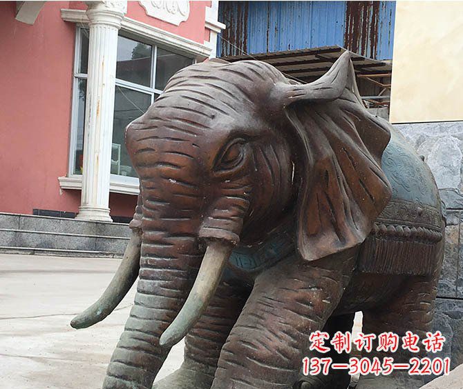南通动物大象公园铜雕摆件