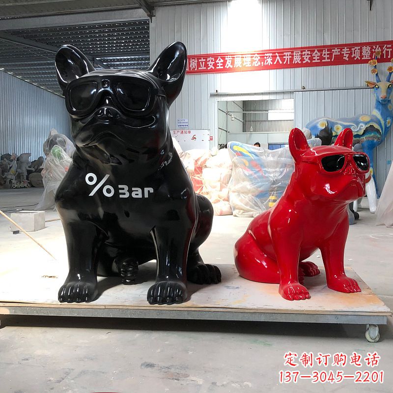 南通精致可爱的不锈钢斗牛犬雕塑