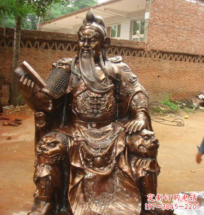 南通传承古典文化,唯美古典雕塑-关公铜雕