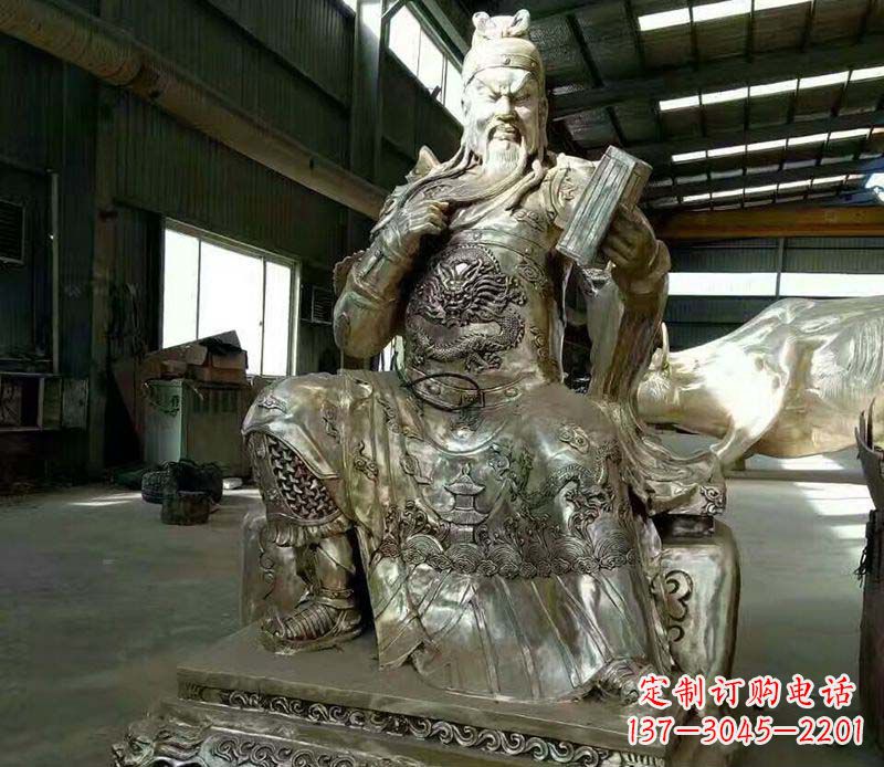 南通读书关公铜雕