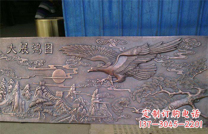 南通宏图大展老鹰锻铜浮雕