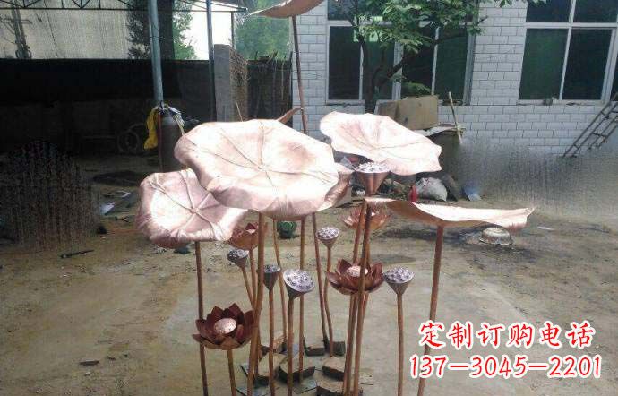 南通锻铜荷叶雕塑