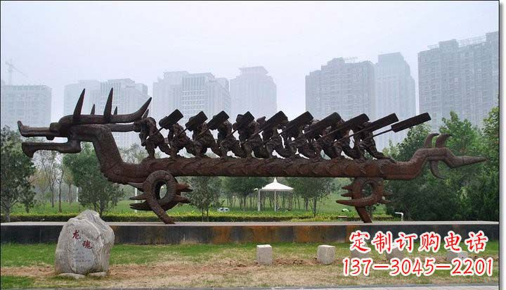 南通锻铜赛龙舟雕塑