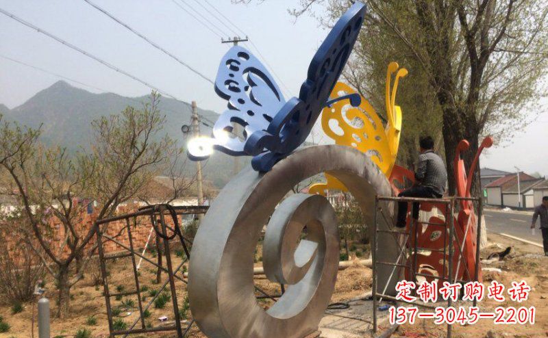 南通锻造不锈钢蝴蝶雕塑