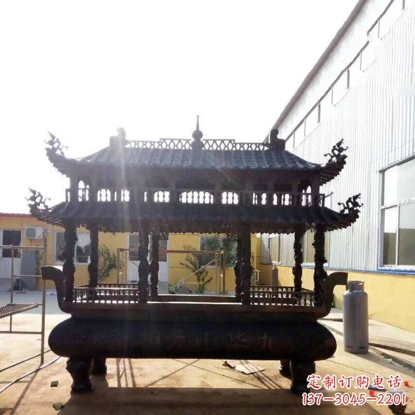 南通欣赏传统文化的多层铜香炉雕塑